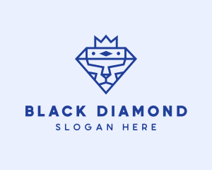 Lion Crown Diamond  logo design