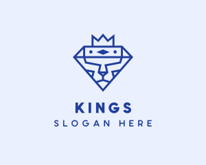 Lion Crown Diamond  logo design