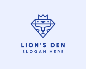 Lion Crown Diamond  logo design