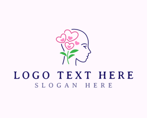 Mind - Floral Head Mental logo design