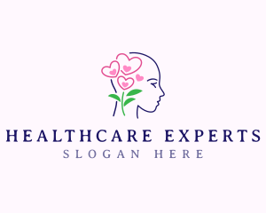 Floral Head Mental logo design