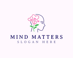 Neurology - Floral Head Mental logo design