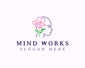 Floral Head Mental logo design