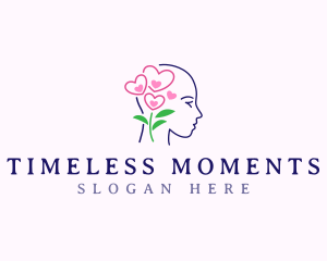 Floral Head Mental logo design