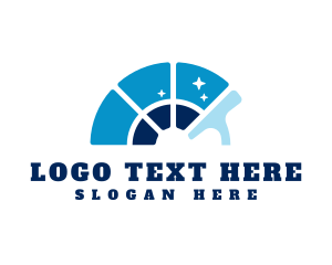 Maid - Glass Window Cleaning Wiper logo design