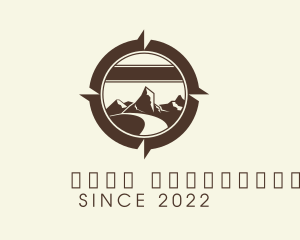 Camping - Mountain Compass Road Trip logo design