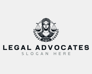 Justice Scale Woman logo design