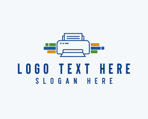 Flexography - Printer Ink Machine logo design