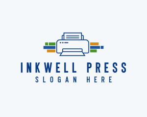 Letterpress - Printer Ink Machine logo design