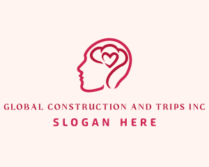Neurology - Heart Brain Person logo design