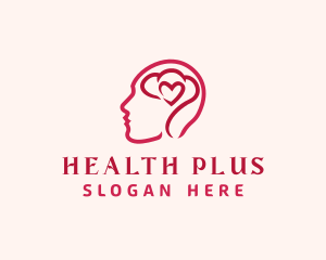 Heart Brain Person logo design