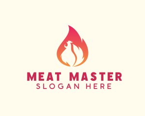 Hot Chicken Flame logo design