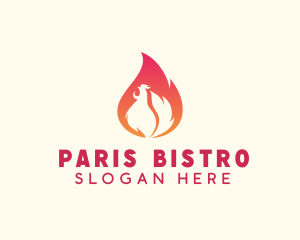 Hot Chicken Flame logo design