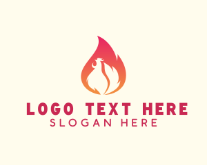 Food - Hot Chicken Flame logo design