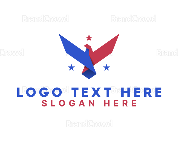 Geometric Eagle Star Logo