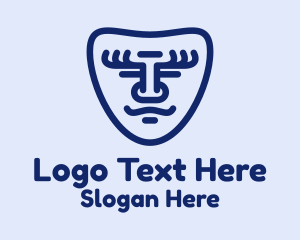 Cubism - Smiling Face Mask logo design