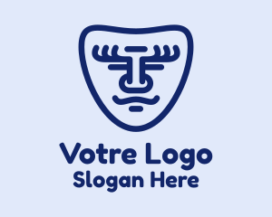 Outline - Smiling Face Mask logo design