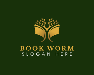 Read - Book Library Tree logo design