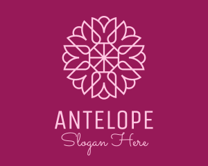 Decorative Elegant Pink Flower Logo