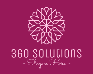 Decorative Elegant Pink Flower logo design