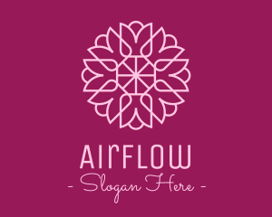 Decorative Elegant Pink Flower logo design