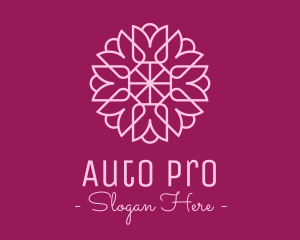 Beauty Salon - Decorative Elegant Pink Flower logo design