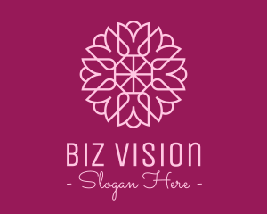 Decorative Elegant Pink Flower logo design