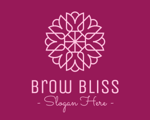 Decorative Elegant Pink Flower logo design