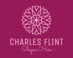 Decorative Elegant Pink Flower logo design