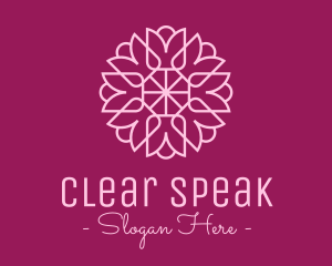 Decorative Elegant Pink Flower logo design