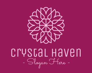 Decorative Elegant Pink Flower logo design