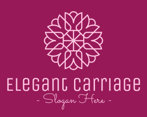 Decorative Elegant Pink Flower logo design