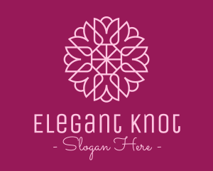 Decorative Elegant Pink Flower logo design