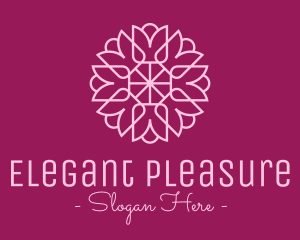 Decorative Elegant Pink Flower logo design