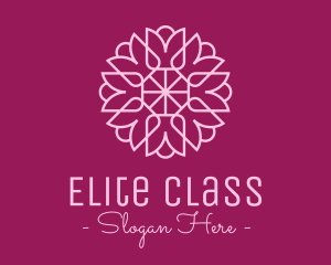 Decorative Elegant Pink Flower logo design