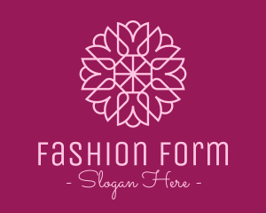 Decorative Elegant Pink Flower logo design