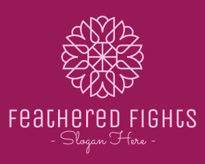 Decorative Elegant Pink Flower logo design