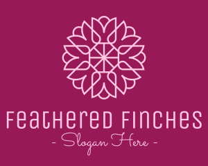 Decorative Elegant Pink Flower logo design