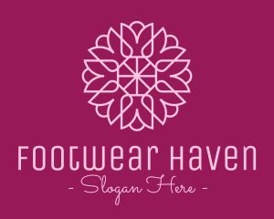 Decorative Elegant Pink Flower logo design