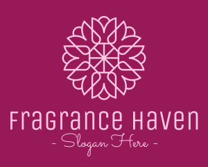 Decorative Elegant Pink Flower logo design