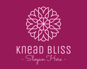 Decorative Elegant Pink Flower logo design