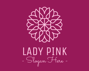 Decorative Elegant Pink Flower logo design