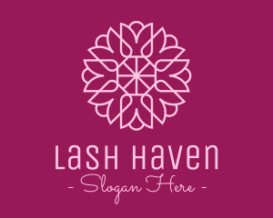 Decorative Elegant Pink Flower logo design