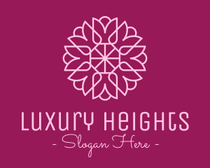 Decorative Elegant Pink Flower logo design