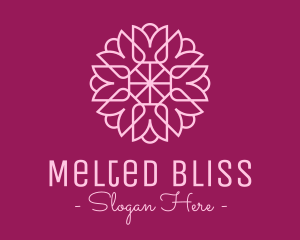 Decorative Elegant Pink Flower logo design