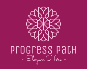 Decorative Elegant Pink Flower logo design