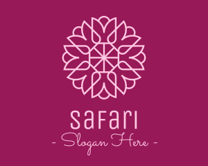 Decorative Elegant Pink Flower logo design