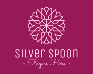 Decorative Elegant Pink Flower logo design