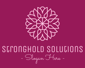 Decorative Elegant Pink Flower logo design