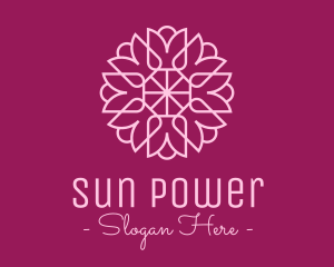 Decorative Elegant Pink Flower logo design